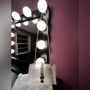 Pretty Little Thing Translucent Gold Chain Purse